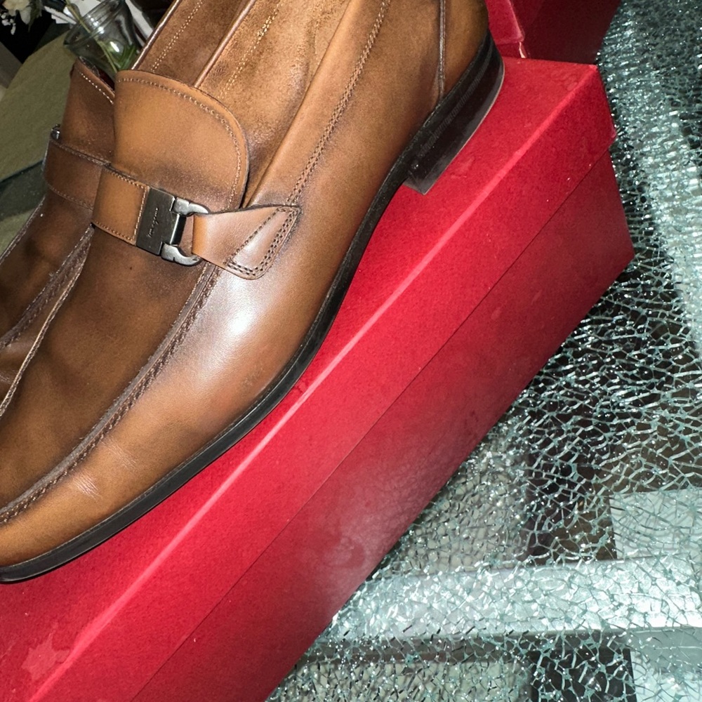 Salvatore Ferragamo Metrone Men’s Shoe Hickory Calf Size 11.5